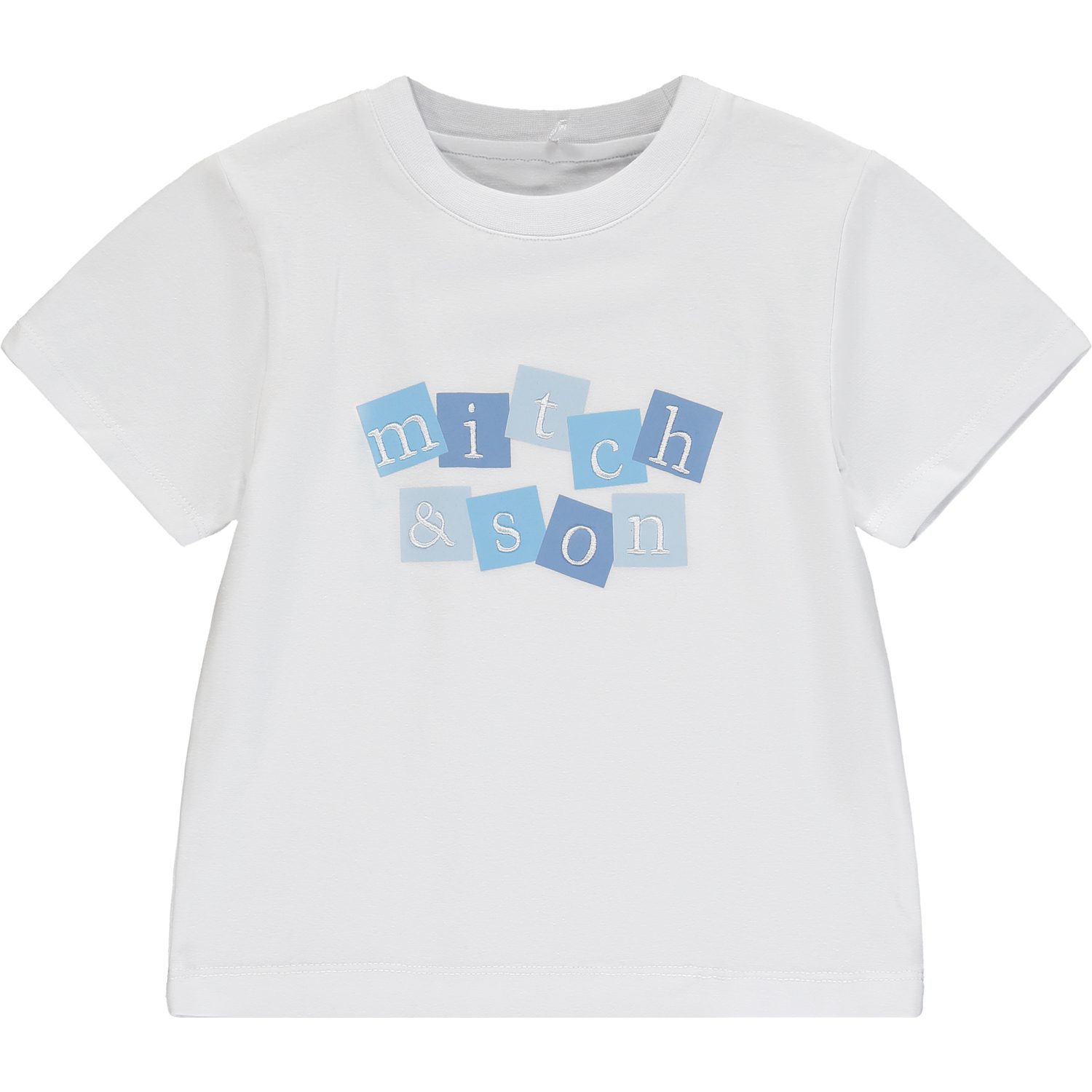 Mitch&Son Jack wit t-shirt met logo opdruk