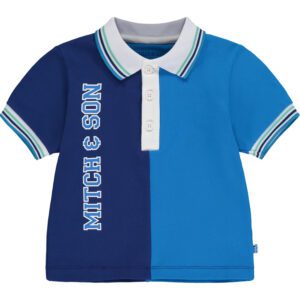 Mitch&Son Kodi blauw polo setje met logo shirt