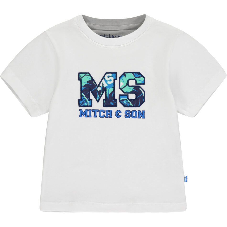 Mitch&Son Kyle wit t-shirt met logo