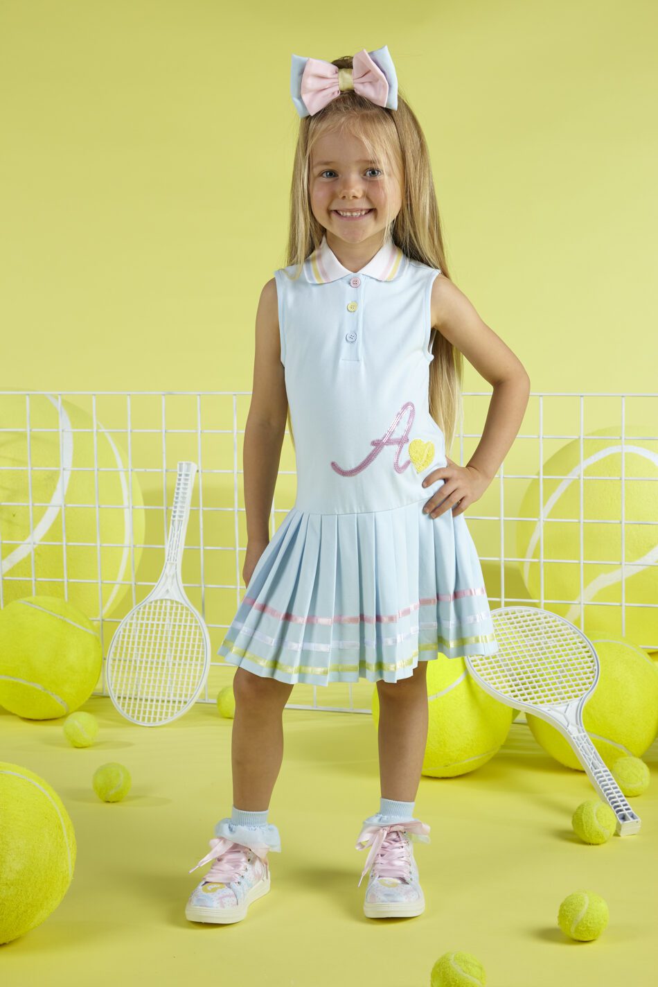 A'dee Veronica tennis jurk blauw model 1