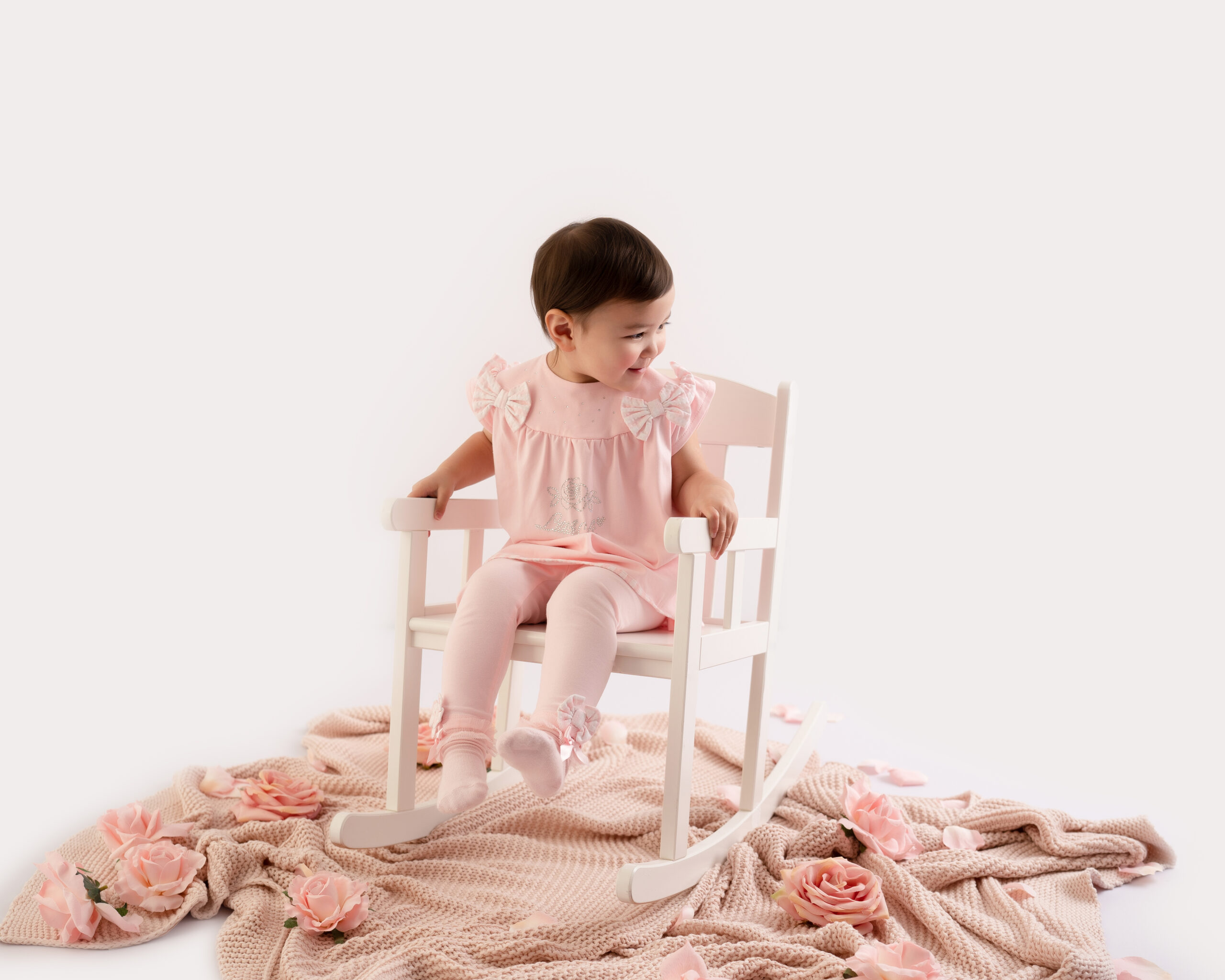Little A by A’dee Gisele legging set rozen en strikjes model 3