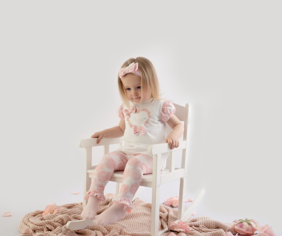 Little A by A'dee Goldie legging set rozen strikjes model 1
