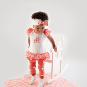 Little A by A'dee Hannah polka dot legging set model 1