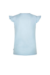 Le Chic blauw shirt met ijsje opdruk met 3 gekleurde bollen achterkant
