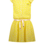 Le Chic gele jurk met ijsjes print en gave details