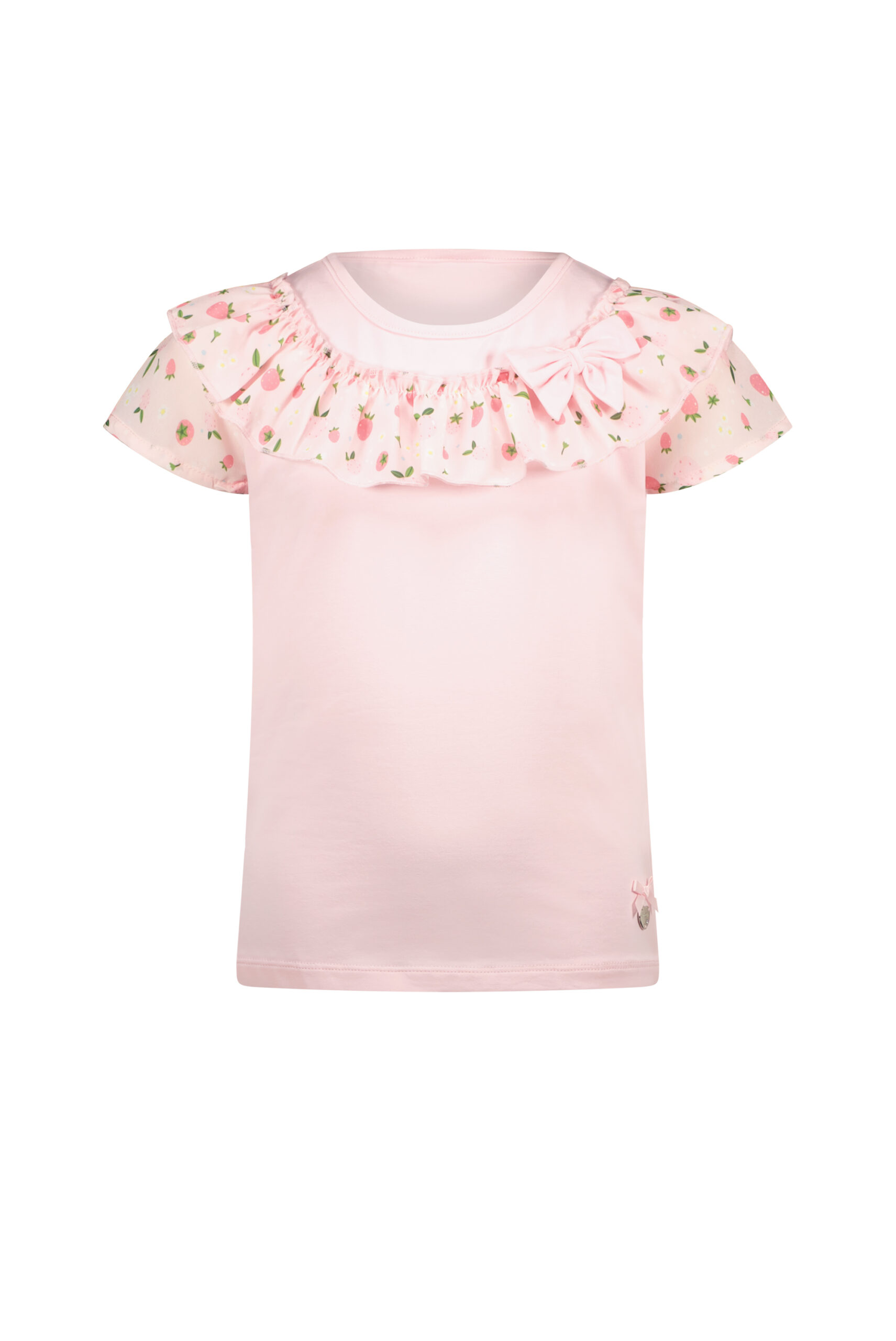 Le Chic roze shirt met aardbei print en details