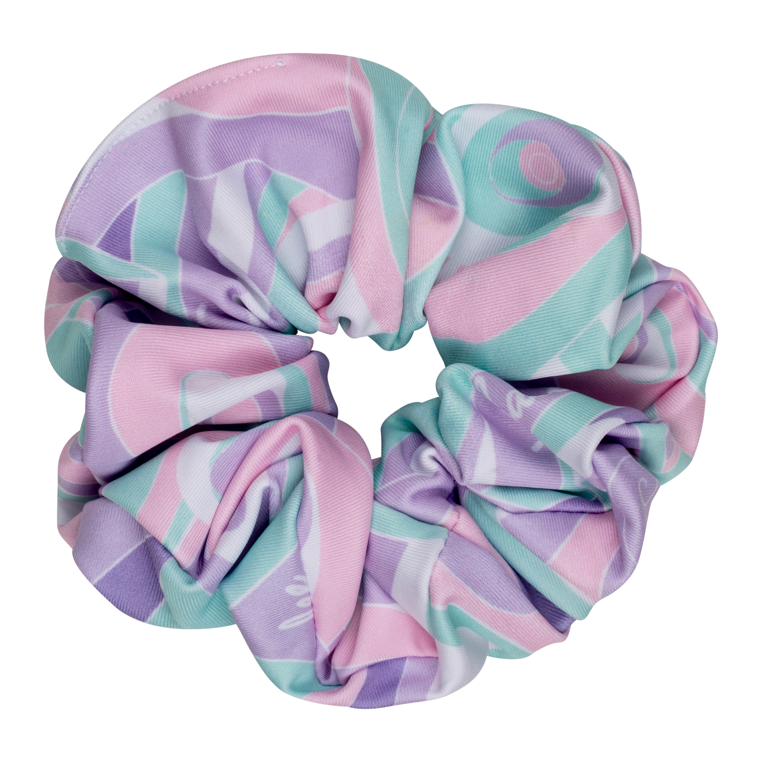 A’dee Nia lila pastel print scrunchie