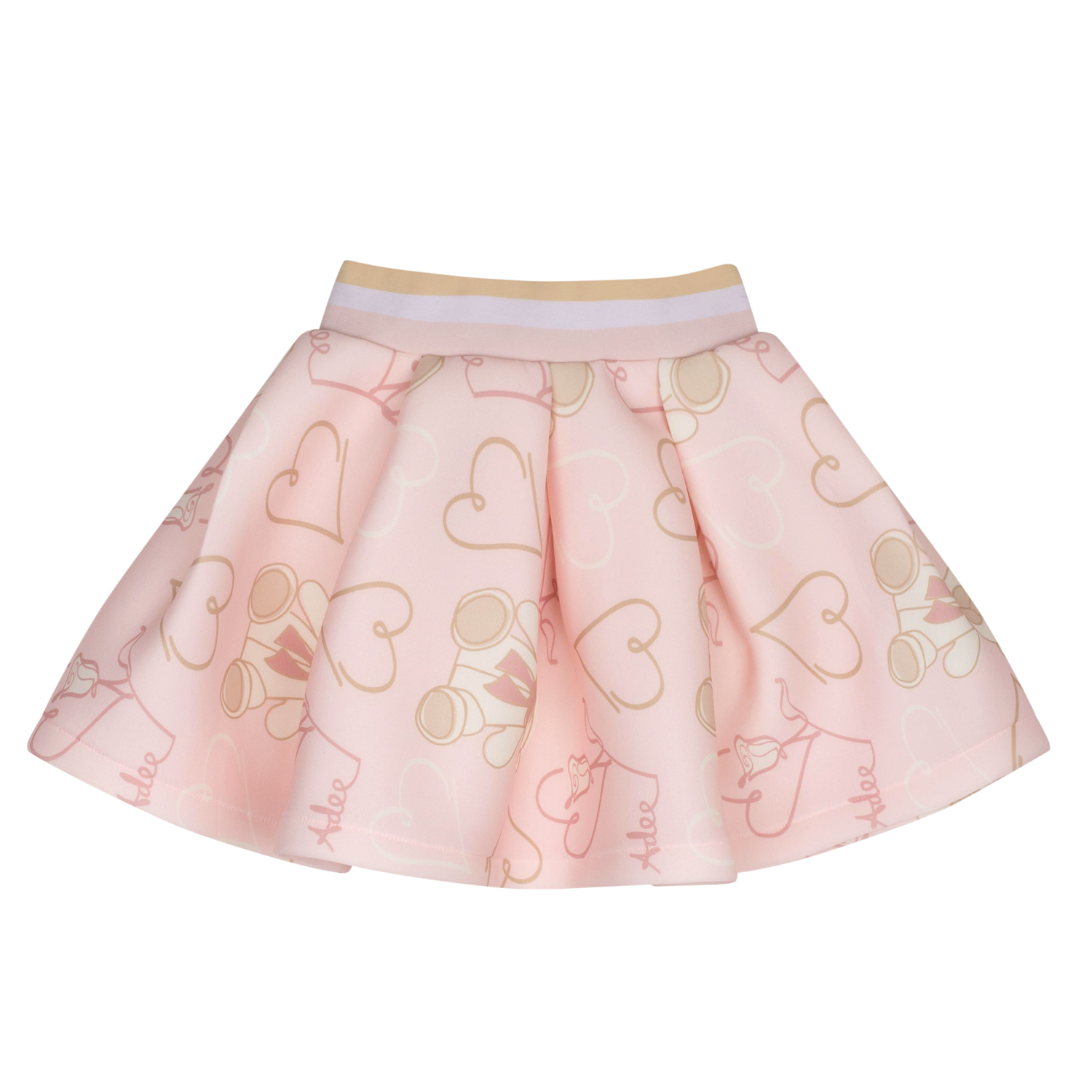 A’dee Star roze teddy print rok setje rok