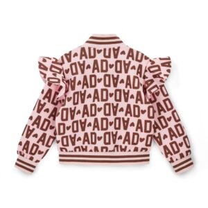 A'Dee melody logo print bomber jas (chocolate brown) - Afbeelding 4