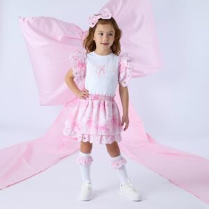 A'Dee Remi strikprint jurk (bright white) - Afbeelding 1