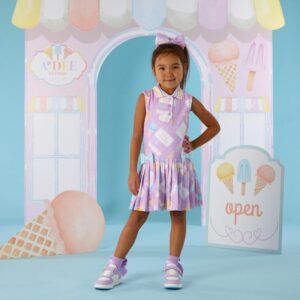 A'Dee Serenity ice cream print tennis jurkje (Lilac Dreams)