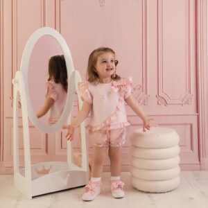 Little A Ocean strik broeksetje (Pink Blossom)