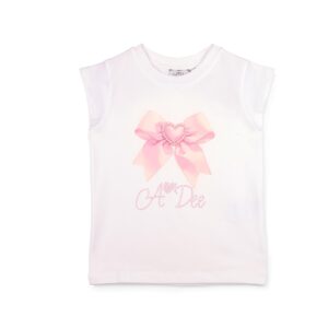 A'Dee Roxy korte broek set met strik opdruk (bright white) - Afbeelding 3