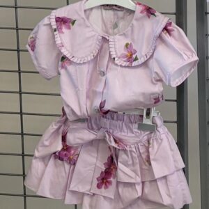 PHI 2-delig setje lilac met bloemen