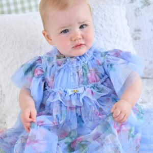 Angels Face Wendy bloemen tulle jurk blauw