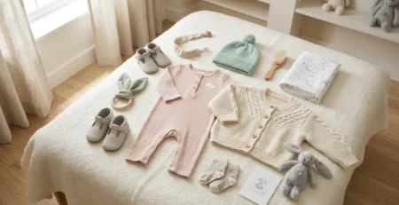 Een prachtige selectie van de mooiste en meest comfortabele babykleding in zachte pasteltinten.